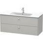 Duravit - Brioso Two Drawer Wall-Mount Vanity Unit Concrete Gray - Concrete Gray Matte