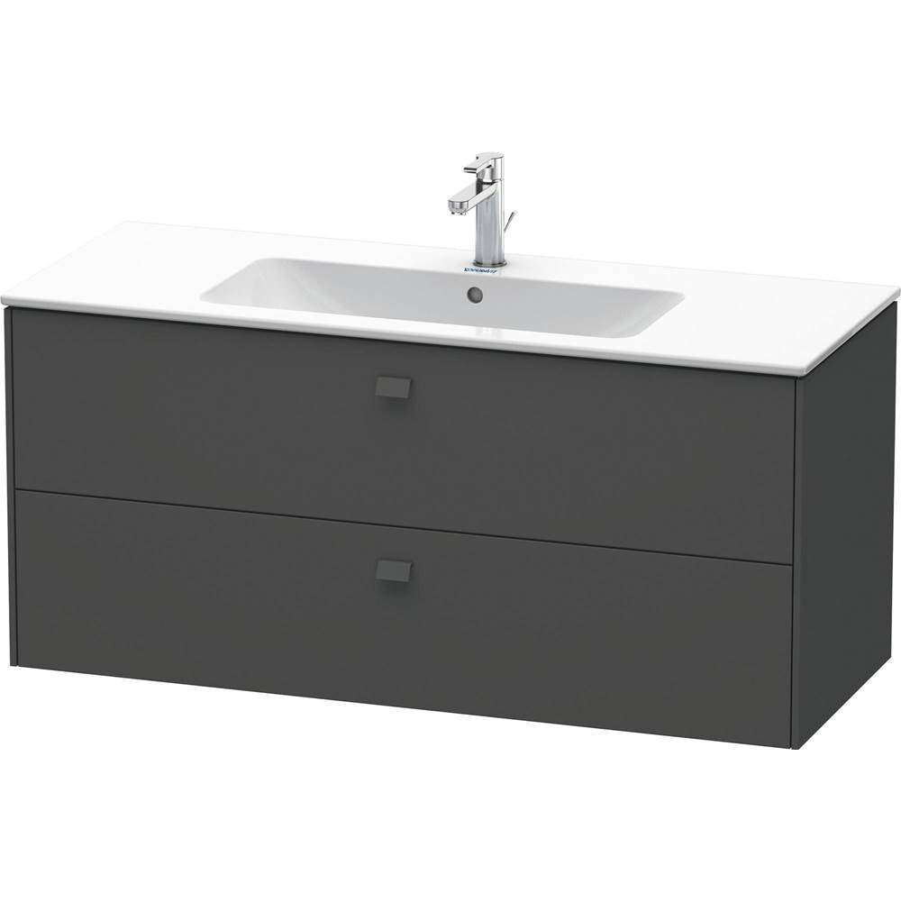 Duravit - Brioso Two Drawer Wall-Mount Vanity Unit Graphite - Graphite Matte
