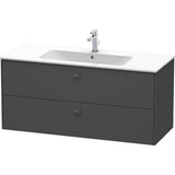 Duravit - Brioso Two Drawer Wall-Mount Vanity Unit Graphite - Graphite Matte