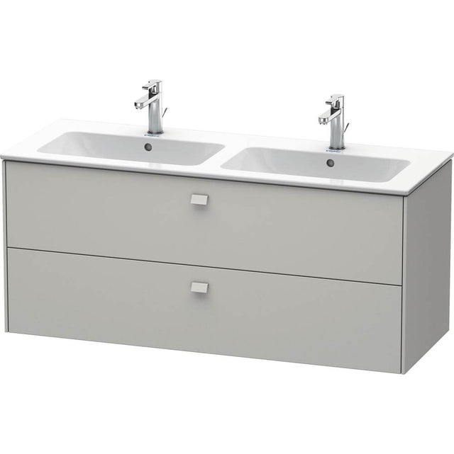 Duravit - Brioso Two Drawer Wall-Mount Vanity Unit Concrete Gray - Concrete Gray Matte