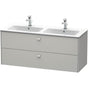 Duravit - Brioso Two Drawer Wall-Mount Vanity Unit Concrete Gray - Concrete Gray Matte