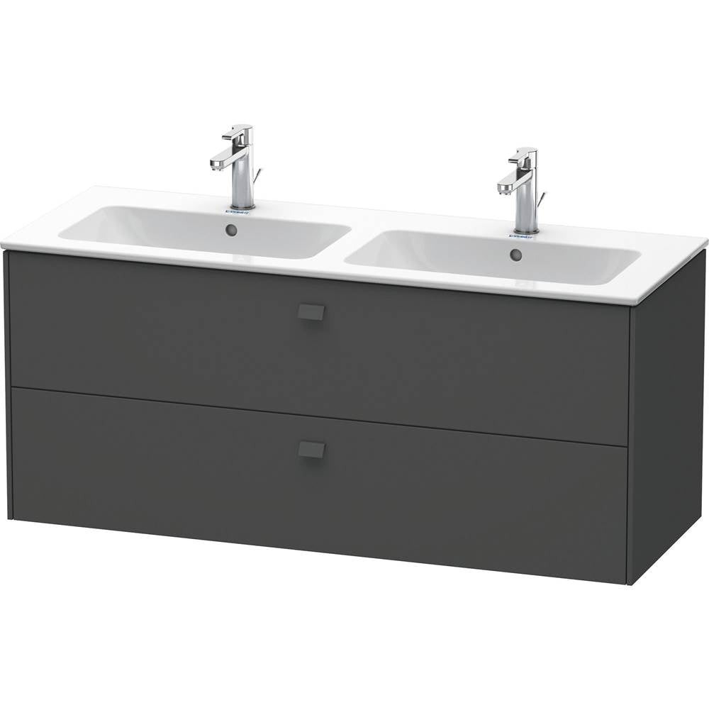 Duravit - Brioso Two Drawer Wall-Mount Vanity Unit Graphite - Graphite Matte