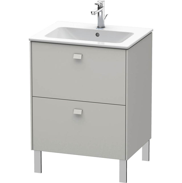 Duravit - Brioso Two Drawer Floorstanding Vanity Unit Concrete Gray - Concrete Gray Matte