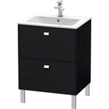 Duravit - Brioso Two Drawer Floorstanding Vanity Unit Oak Black - Black Oak