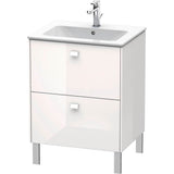 Duravit - Brioso Two Drawer Floorstanding Vanity Unit White - White High Gloss