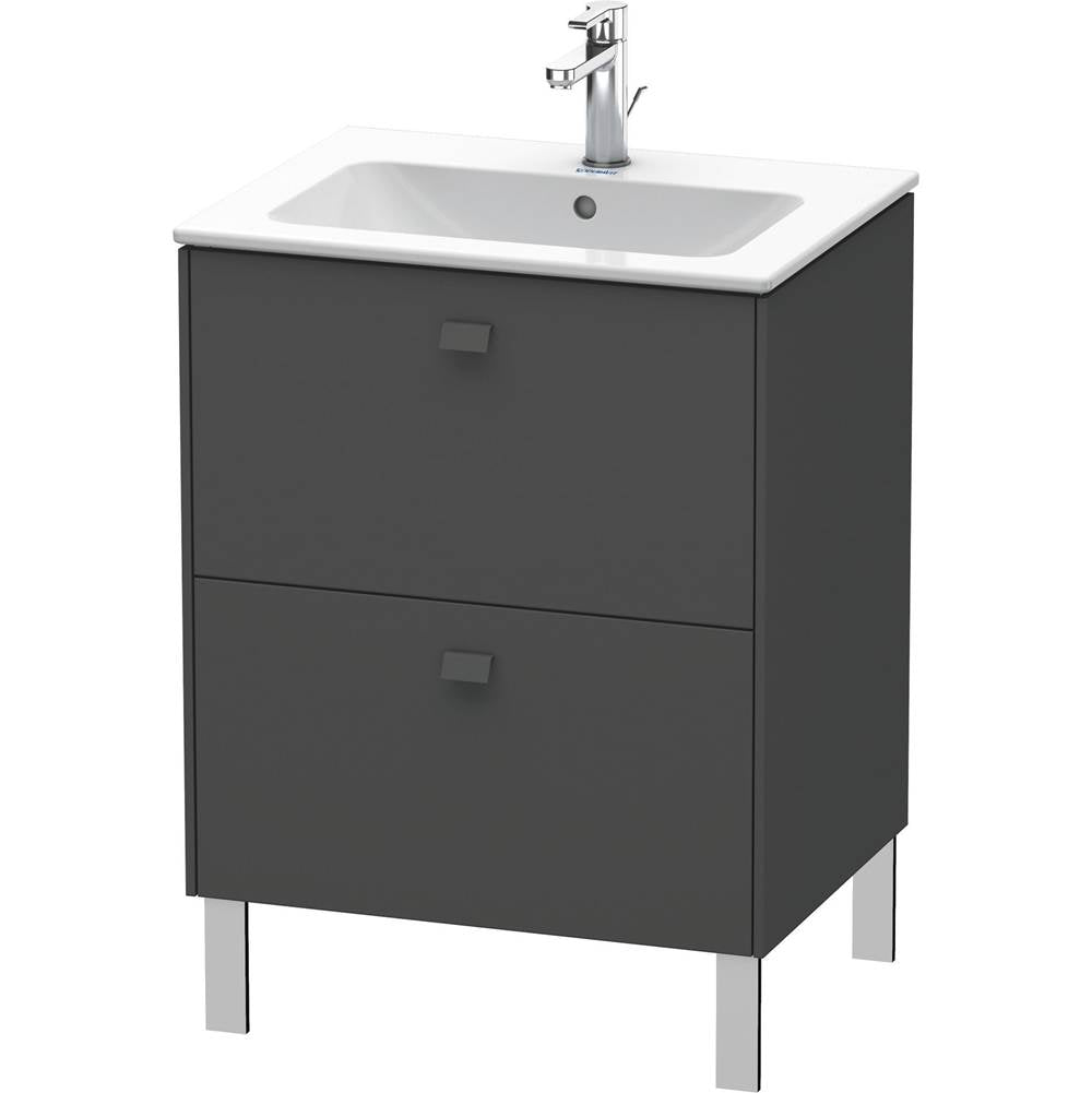 Duravit - Brioso Two Drawer Floorstanding Vanity Unit Graphite - Graphite Matte