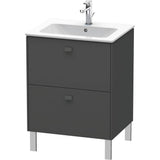 Duravit - Brioso Two Drawer Floorstanding Vanity Unit Graphite - Graphite Matte