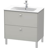 Duravit - Brioso Two Drawer Floorstanding Vanity Unit Concrete Gray - Concrete Gray Matte