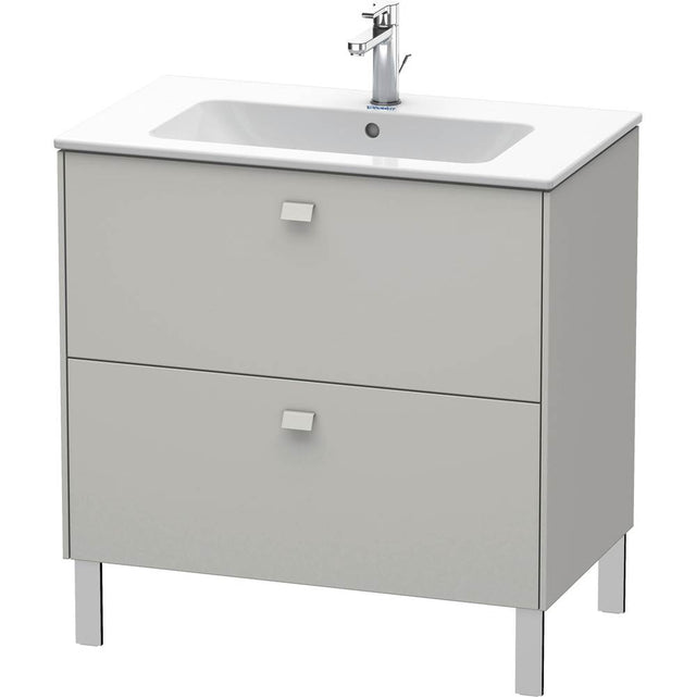 Duravit - Brioso Two Drawer Floorstanding Vanity Unit Concrete Gray - Concrete Gray Matte