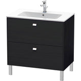 Duravit - Brioso Two Drawer Floorstanding Vanity Unit Oak Black - Black Oak