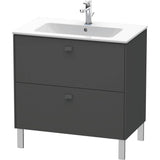 Duravit - Brioso Two Drawer Floorstanding Vanity Unit Graphite - Graphite Matte