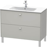 Duravit - Brioso Two Drawer Floorstanding Vanity Unit Concrete Gray - Concrete Gray Matte
