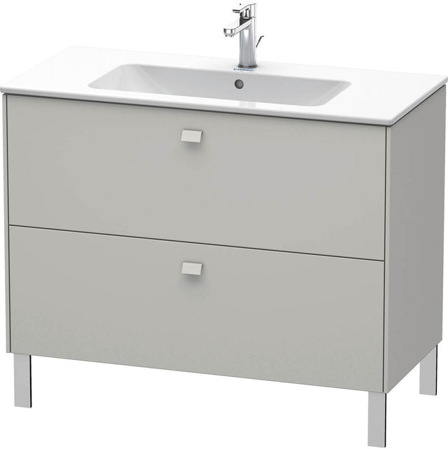 Duravit - Brioso Two Drawer Floorstanding Vanity Unit Concrete Gray - Concrete Gray Matte