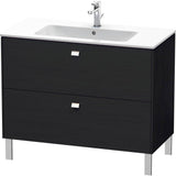 Duravit - Brioso Two Drawer Floorstanding Vanity Unit Oak Black - Black Oak