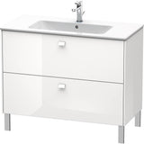 Duravit - Brioso Two Drawer Floorstanding Vanity Unit White - White High Gloss