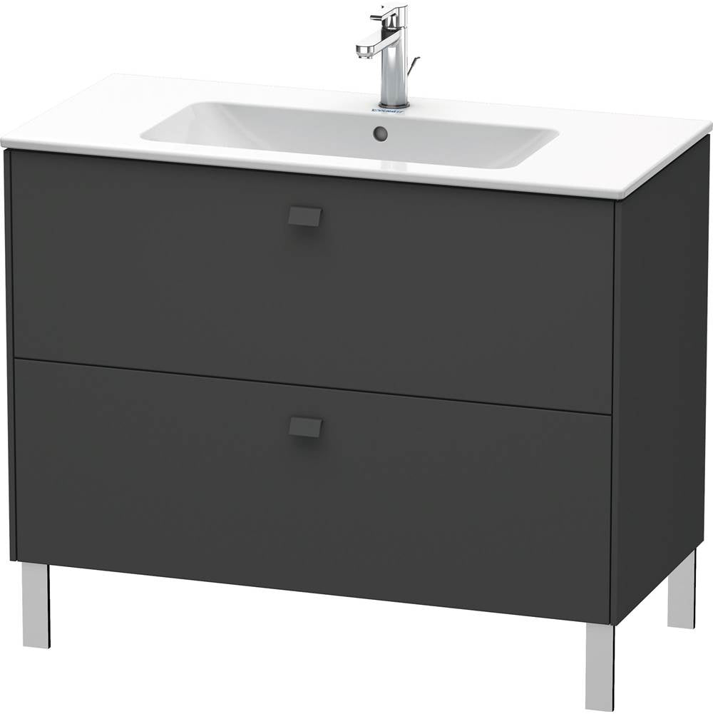 Duravit - Brioso Two Drawer Floorstanding Vanity Unit Graphite - Graphite Matte