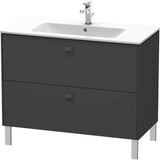 Duravit - Brioso Two Drawer Floorstanding Vanity Unit Graphite - Graphite Matte