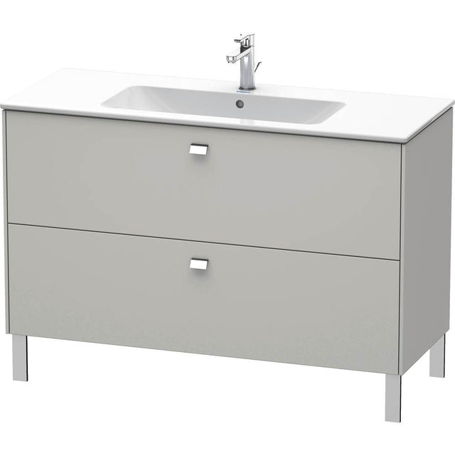 Duravit - Brioso Two Drawer Floorstanding Vanity Unit Concrete Gray - Concrete Gray Matte