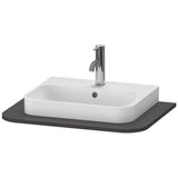 Duravit - Happy D.2 Plus Console with One Sink Cut-Out Graphite - Graphite Super Matte