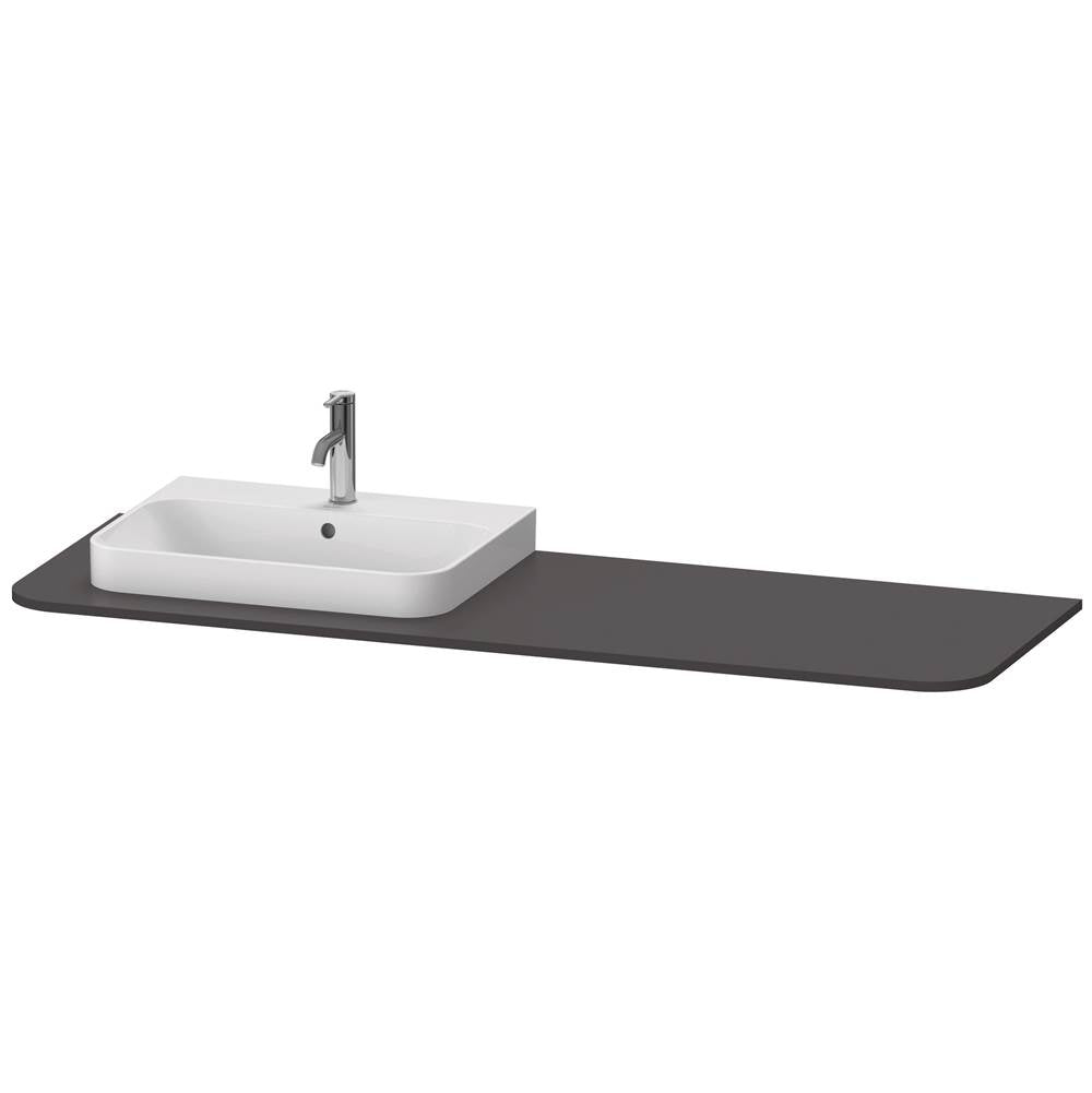 Duravit - Happy D.2 Plus Console with One Sink Cut-Out Graphite - Graphite Super Matte