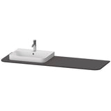 Duravit - Happy D.2 Plus Console with One Sink Cut-Out Graphite - Graphite Super Matte