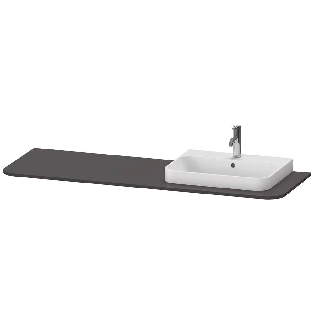 Duravit - Happy D.2 Plus Console with One Sink Cut-Out Graphite - Graphite Super Matte