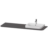 Duravit - Happy D.2 Plus Console with One Sink Cut-Out Graphite - Graphite Super Matte