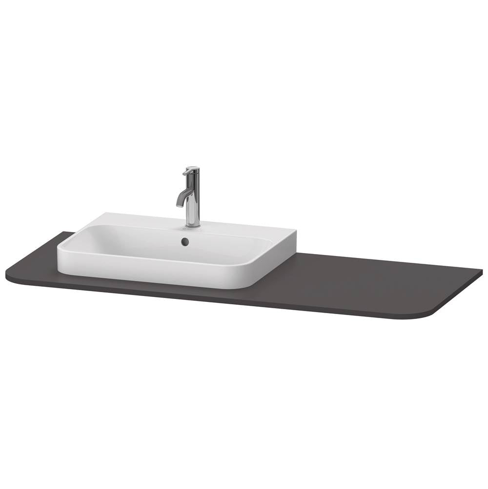 Duravit - Happy D.2 Plus Console with One Sink Cut-Out Graphite - Graphite Super Matte