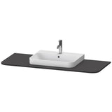 Duravit - Happy D.2 Plus Console with One Sink Cut-Out Graphite - Graphite Super Matte