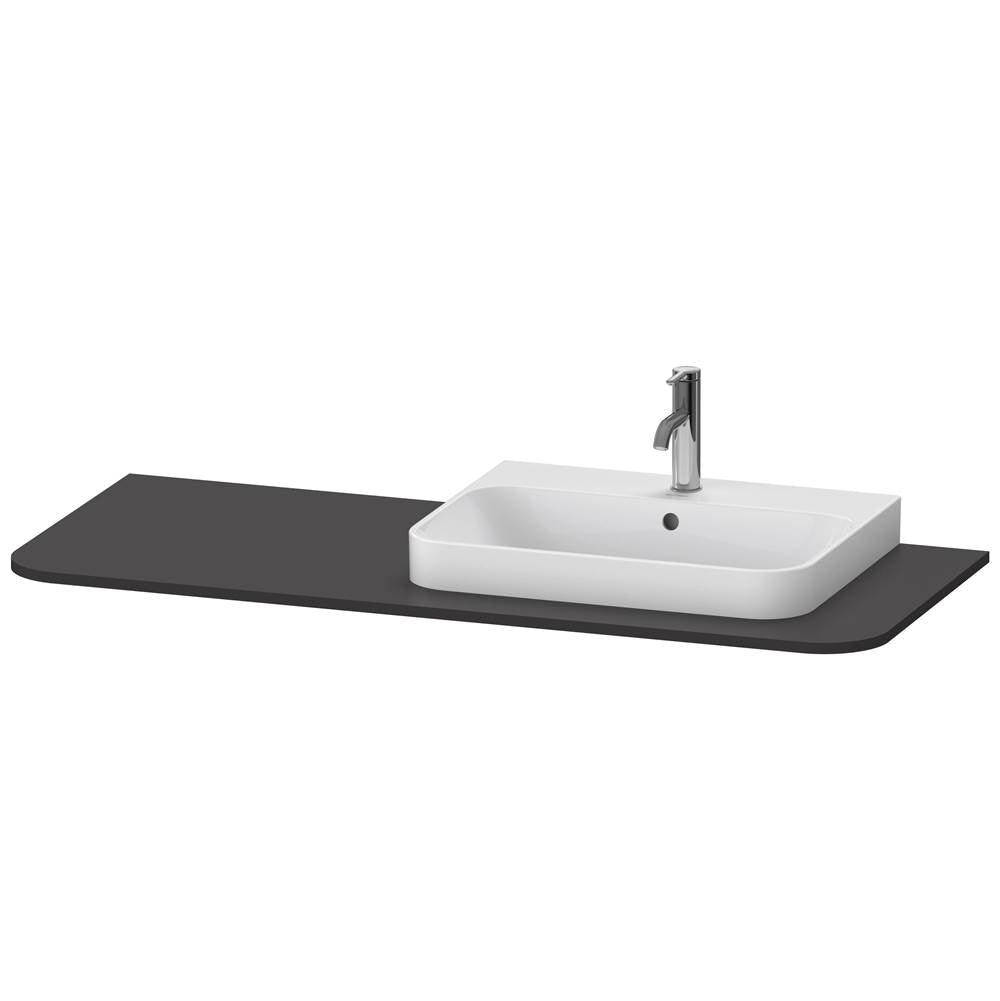 Duravit - Happy D.2 Plus Console with One Sink Cut-Out Graphite - Graphite Super Matte