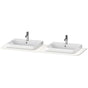 Duravit - Happy D.2 Plus Console with Two Sink Cut-Outs White - White High Gloss