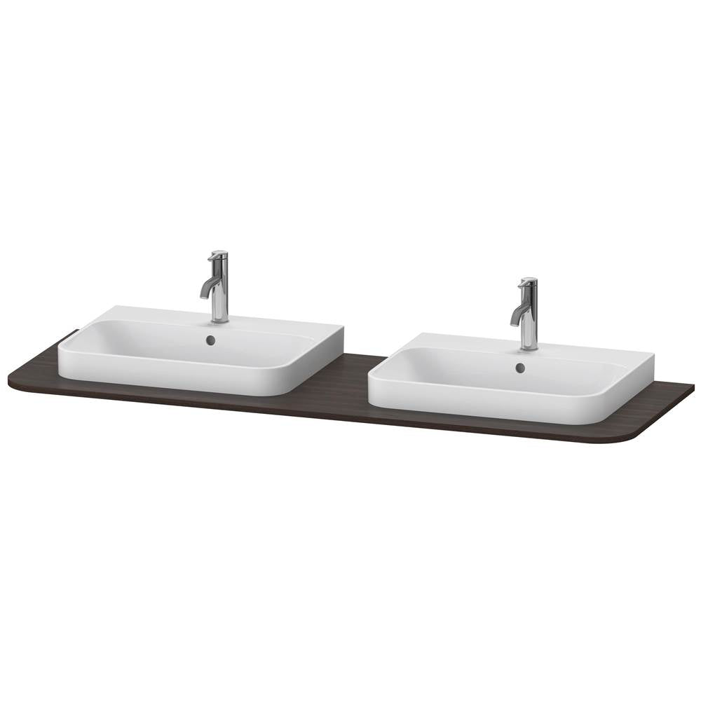 Duravit - Happy D.2 Plus Console with Two Sink Cut-Outs Walnut Brushed - Walnut Brushed