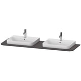 Duravit - Happy D.2 Plus Console with Two Sink Cut-Outs Graphite - Graphite Super Matte