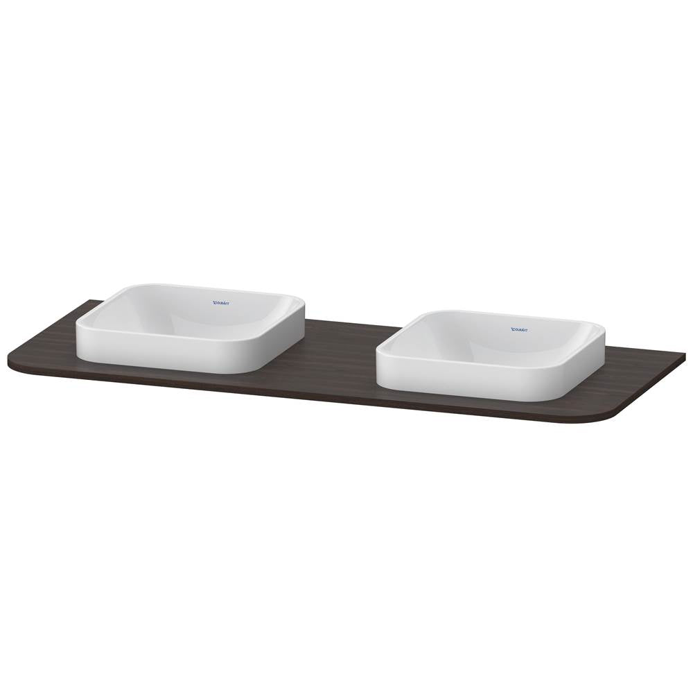 Duravit - Happy D.2 Plus Console with Two Sink Cut-Outs Walnut Brushed - Walnut Brushed