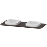 Duravit - Happy D.2 Plus Console with Two Sink Cut-Outs Walnut Brushed - Walnut Brushed