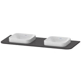 Duravit - Happy D.2 Plus Console with Two Sink Cut-Outs Graphite - Graphite Super Matte