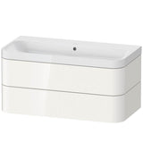 Duravit - Happy D.2 Plus Two Drawer C-Shaped Wall-Mount Vanity Kit White - White High Gloss