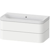 Duravit - Happy D.2 Plus Two Drawer C-Shaped Wall-Mount Vanity Kit White - White Satin Matte