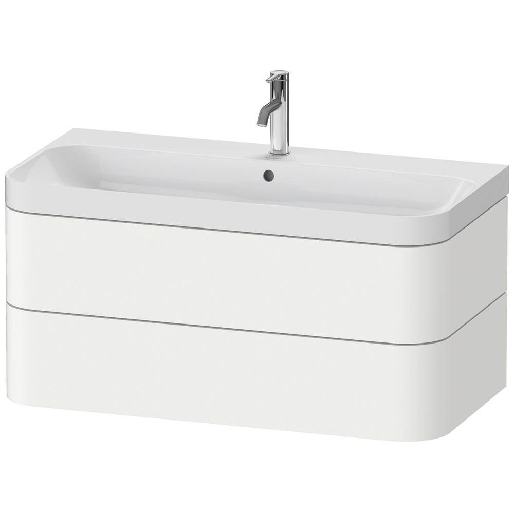 Duravit - Happy D.2 Plus Two Drawer C-Shaped Wall-Mount Vanity Kit White - White Satin Matte
