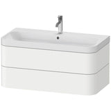 Duravit - Happy D.2 Plus Two Drawer C-Shaped Wall-Mount Vanity Kit White - White Satin Matte