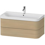Duravit - Happy D.2 Plus Two Drawer C-Shaped Wall-Mount Vanity Kit Mediterranean Oak - Mediterranean Oak