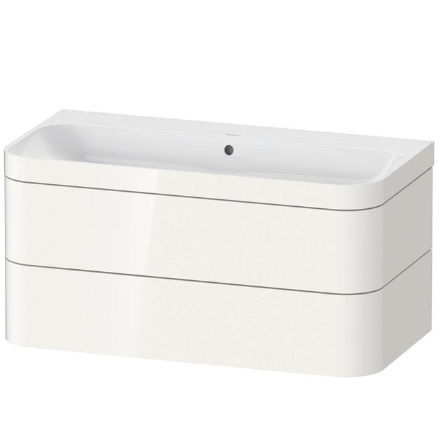 Duravit - Happy D.2 Plus Two Drawer C-Bonded Wall-Mount Vanity Kit White - White High Gloss