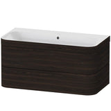 Duravit - Happy D.2 Plus Two Drawer C-Bonded Wall-Mount Vanity Kit Walnut Brushed - Walnut Brushed