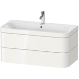 Duravit - Happy D.2 Plus Two Drawer C-Bonded Wall-Mount Vanity Kit White - White High Gloss