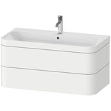 Duravit - Happy D.2 Plus Two Drawer C-Bonded Wall-Mount Vanity Kit White - White Satin Matte