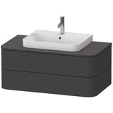 Duravit - Happy D.2 Plus Two Drawer Wall-Mount Vanity Unit Graphite - Graphite Super Matte