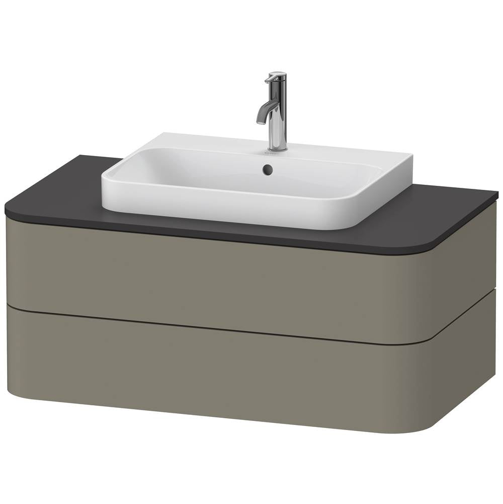 Duravit - Happy D.2 Plus Two Drawer Wall-Mount Vanity Unit Stone Gray - Stone Gray Satin Matte