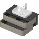 Happy D.2 Plus Two Drawer Wall-Mount Vanity Unit White