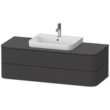 Duravit - Happy D.2 Plus Two Drawer Wall-Mount Vanity Unit Graphite - Graphite Super Matte