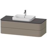 Duravit - Happy D.2 Plus Two Drawer Wall-Mount Vanity Unit Stone Gray - Stone Gray Satin Matte